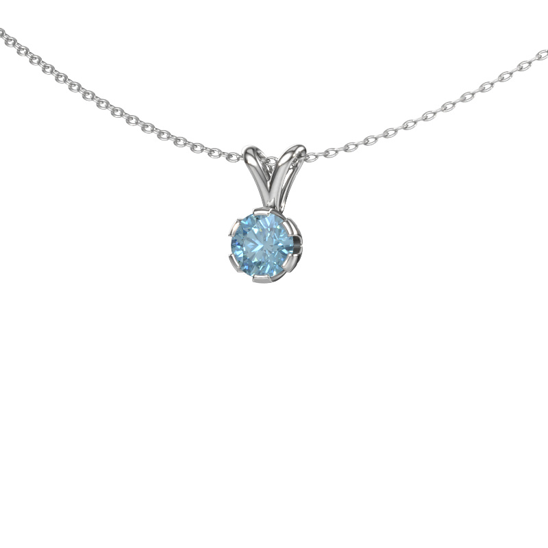 Image of Pendant Julia 950 platinum Blue lab grown diamond 5 mm