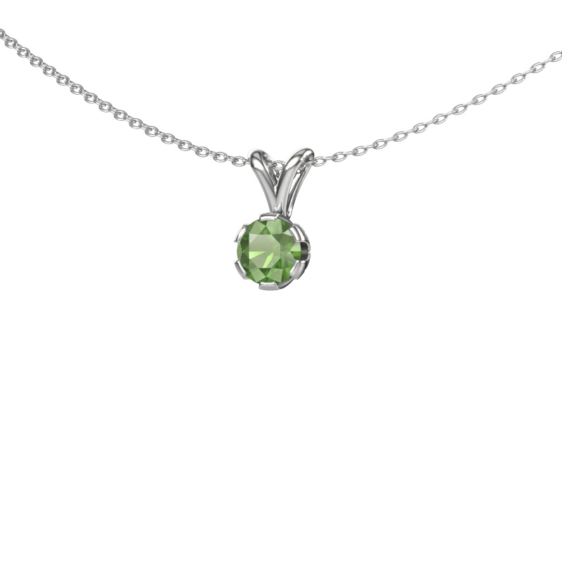 Bild von Anhänger Julia 585 Weißgold Turmalin grün 5 mm