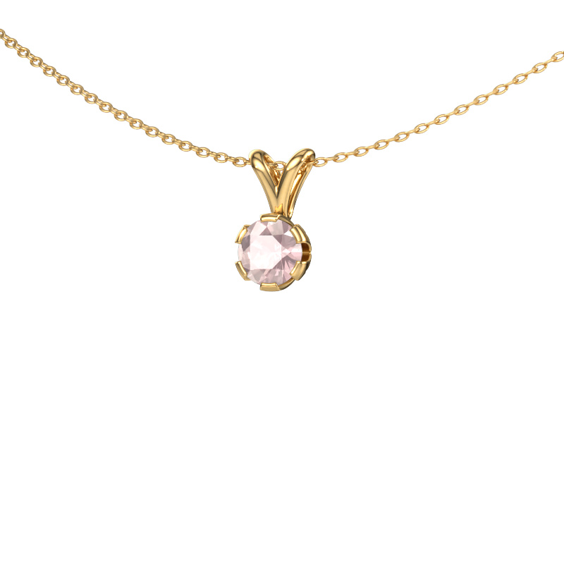 Image of Pendant Julia 585 gold Morganite champagne 5 mm