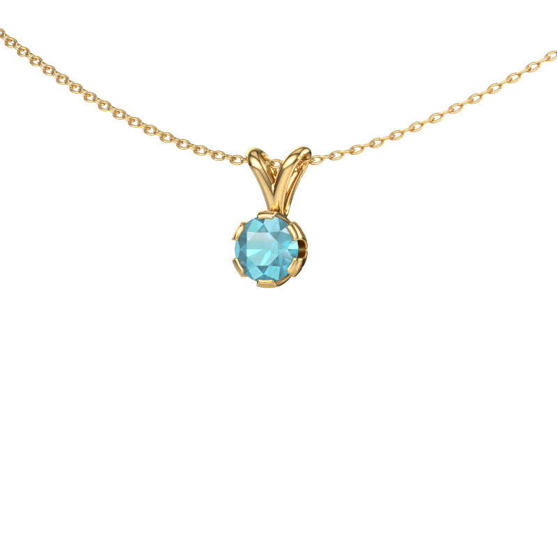 Image of Pendant Julia 585 gold Blue topaz 5 mm