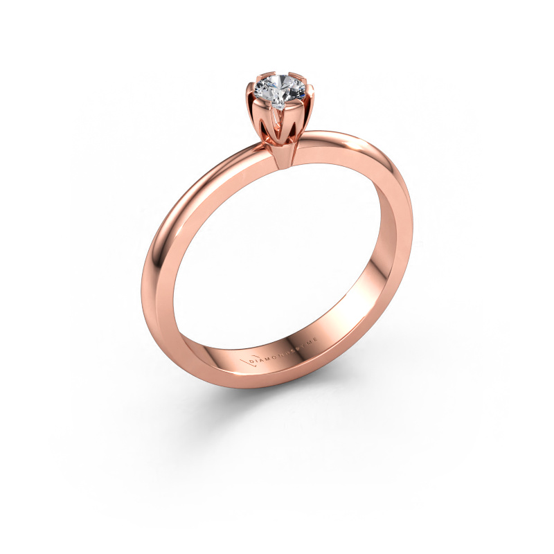 Immagine di Anello di fidanzamento Julia 585 oro rosa Diamante 0.10 crt