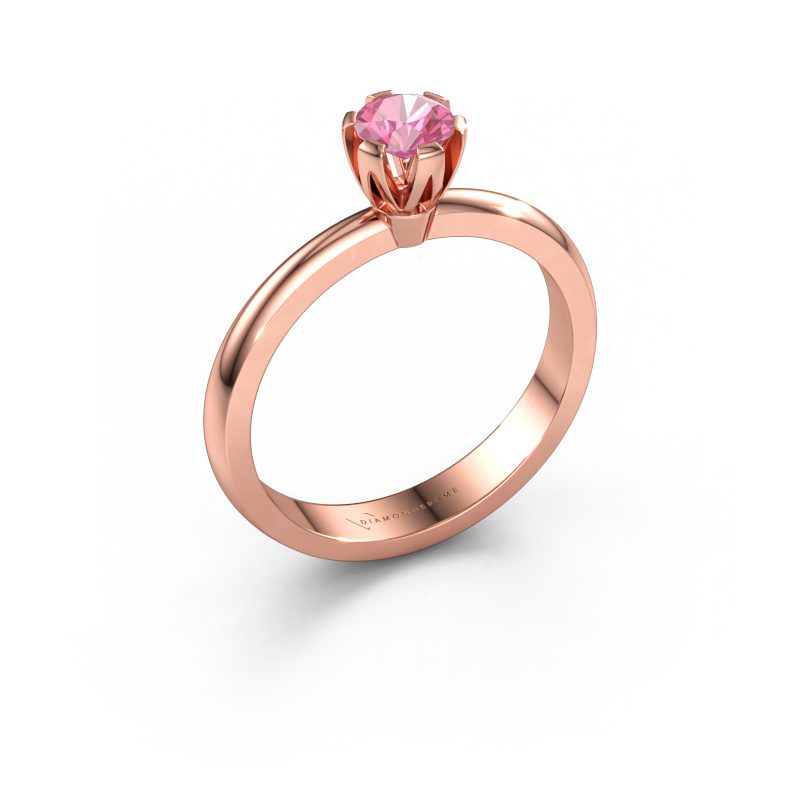 Immagine di Anello di fidanzamento Julia 585 oro rosa Zaffiro rosa 4 mm