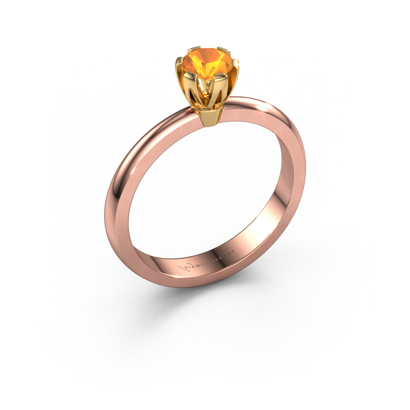 Image of Engagement ring Julia 585 rose gold Citrin 4 mm