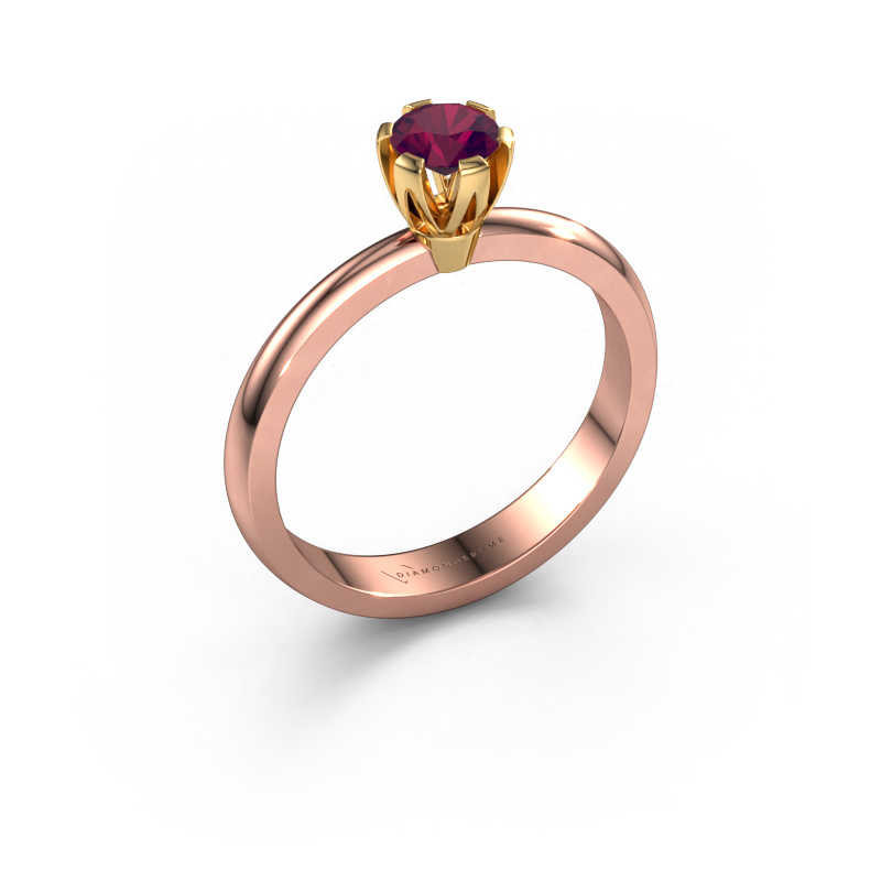 Image of Engagement ring Julia 585 rose gold Rhodolite 4 mm