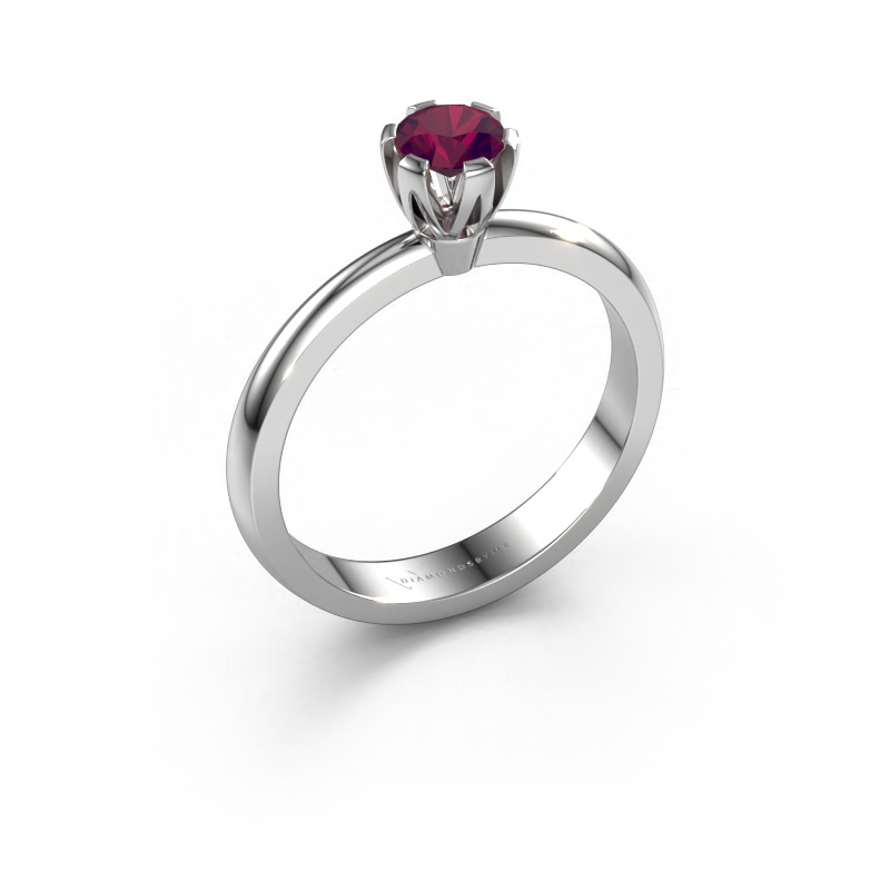 Image of Engagement ring Julia 950 platinum Rhodolite 4 mm