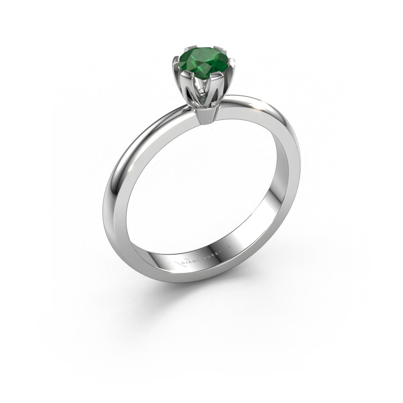 Image of Engagement ring Julia 950 platinum Emerald 4 mm