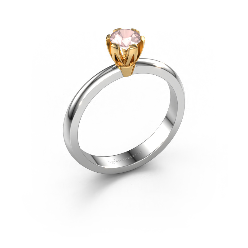 Image of Engagement ring Julia 585 white gold Morganite champagne 4 mm