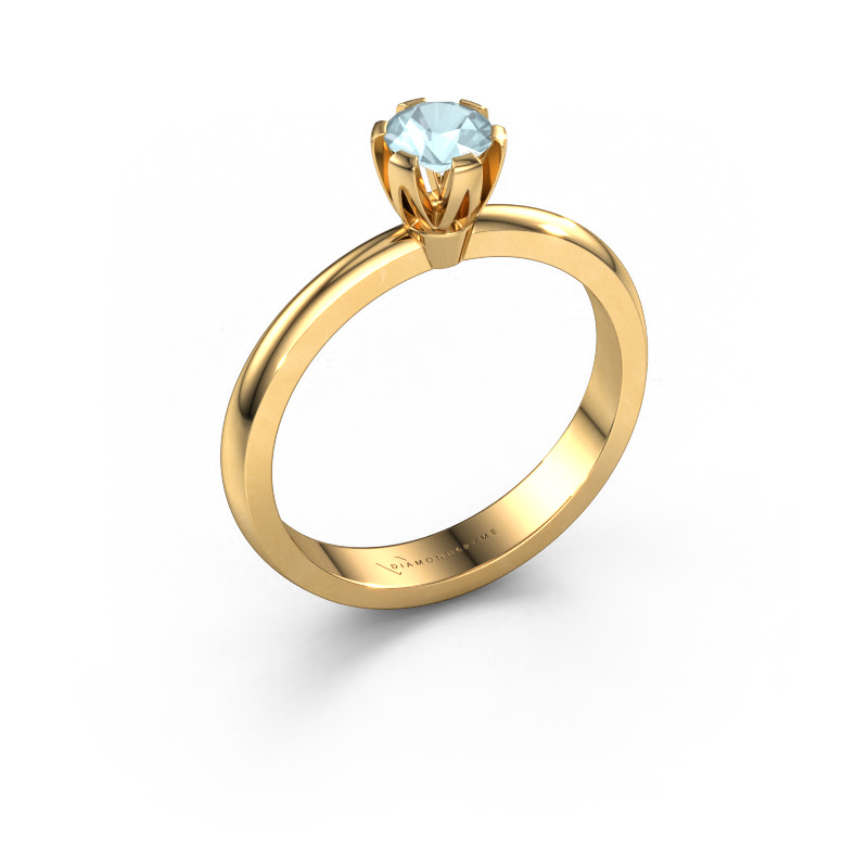 Image of Engagement ring Julia 585 gold Aquamarine 4 mm