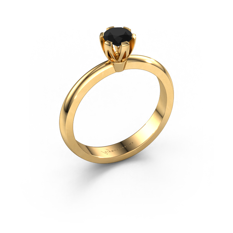 Image of Engagement ring Julia 585 gold Black diamond 0.30 crt