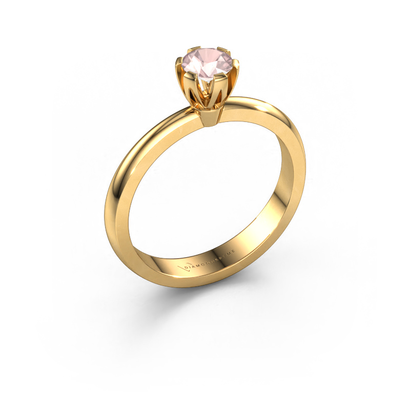 Image of Engagement ring Julia 585 gold Morganite champagne 4 mm