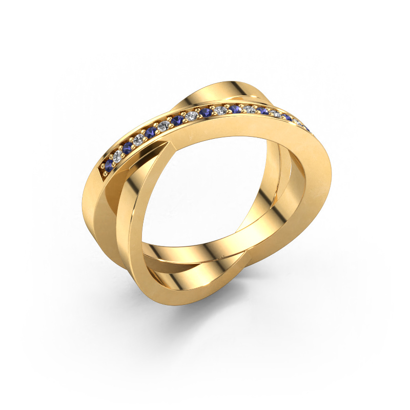 Image de Bague Julie 585 or jaune Saphir 1.2 mm