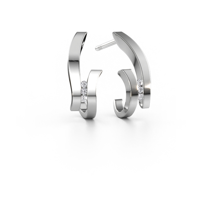 Immagine di Orecchini Juliette 585 oro bianco Diamante 0.045 crt