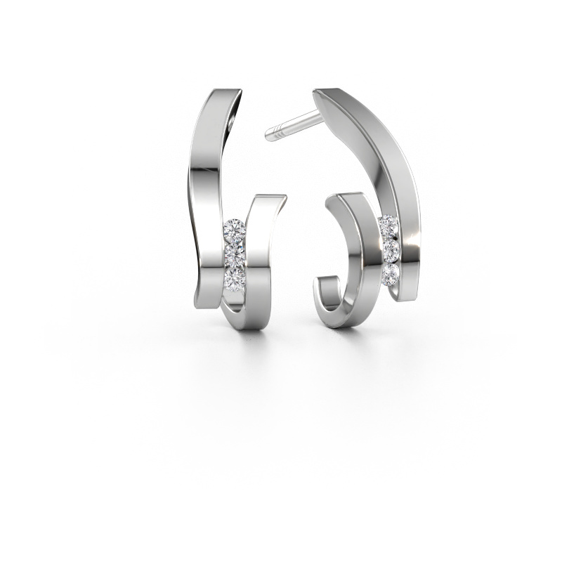 Immagine di Orecchini Juliette 585 oro bianco Diamante lab grown 0.09 crt