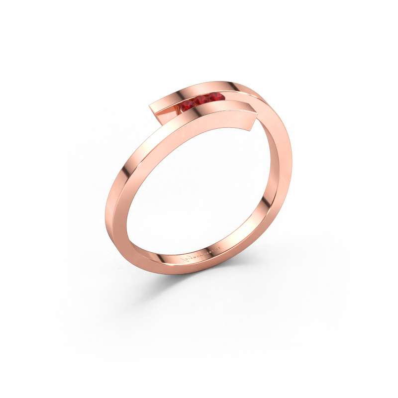 Immagine di Anello Juliette 585 oro rosa Rubino 1.6 mm