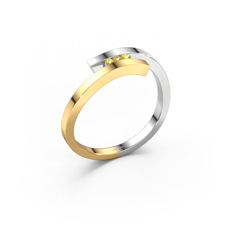 Image of Ring Juliette 585 gold Yellow sapphire 1.6 mm