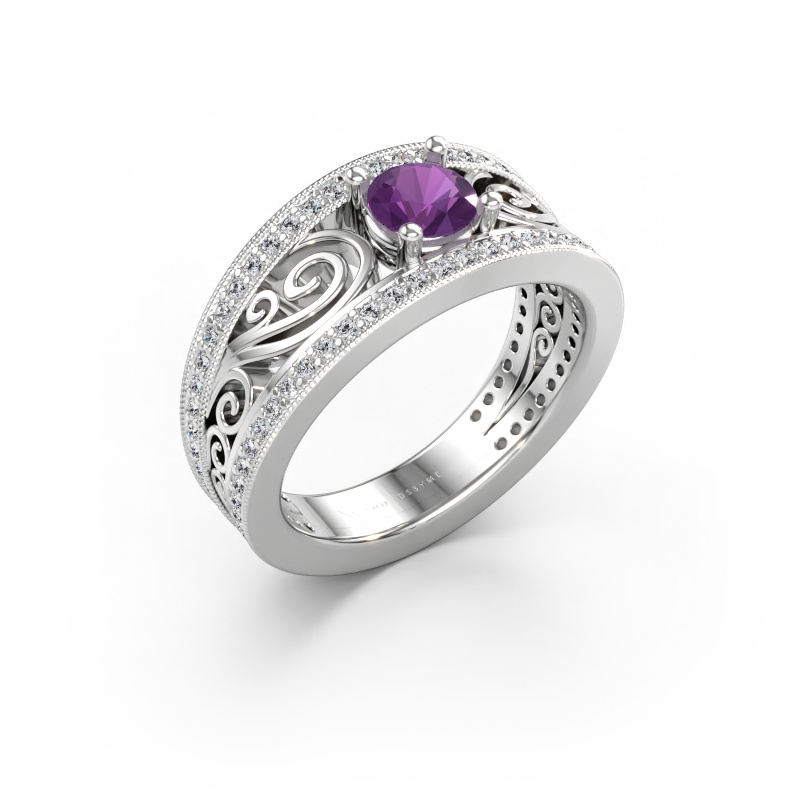 Immagine di Anello Julliana 585 oro bianco Ametista 5 mm