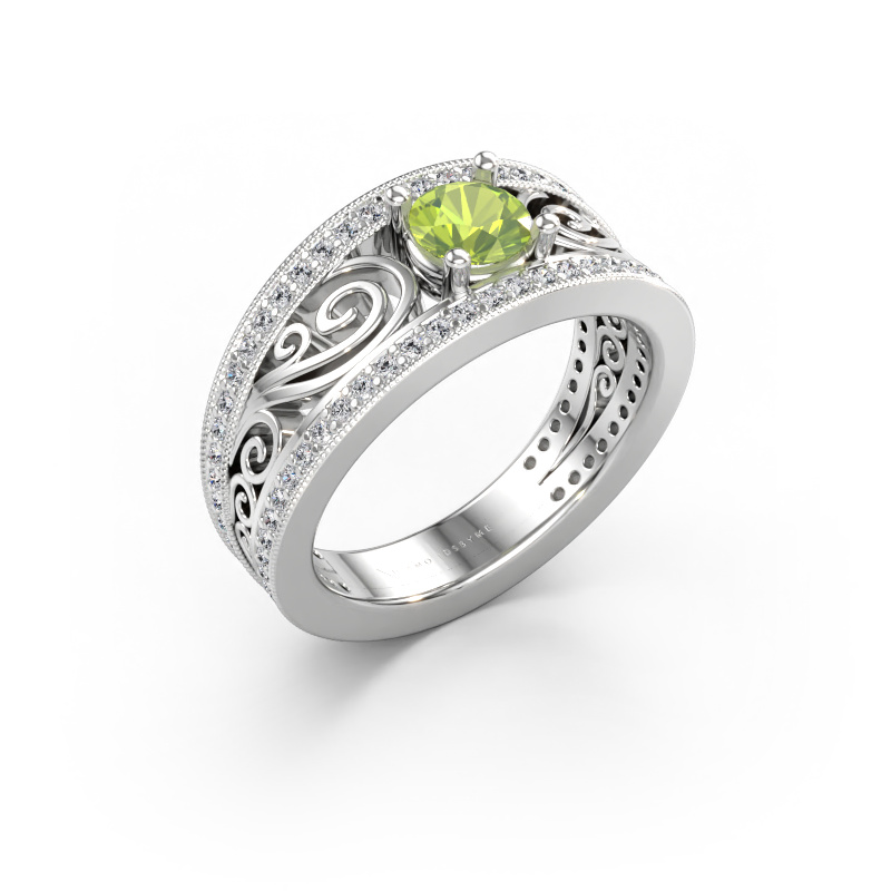 Bild von Ring Julliana 585 Weißgold Peridot 5 mm