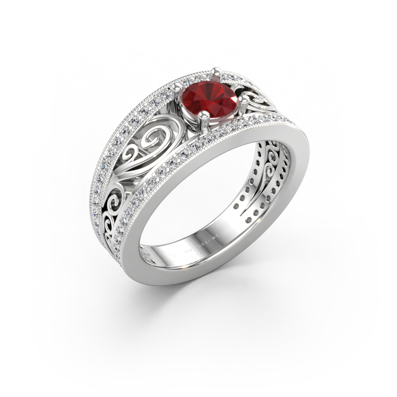 Immagine di Anello Julliana 585 oro bianco Rubino 5 mm
