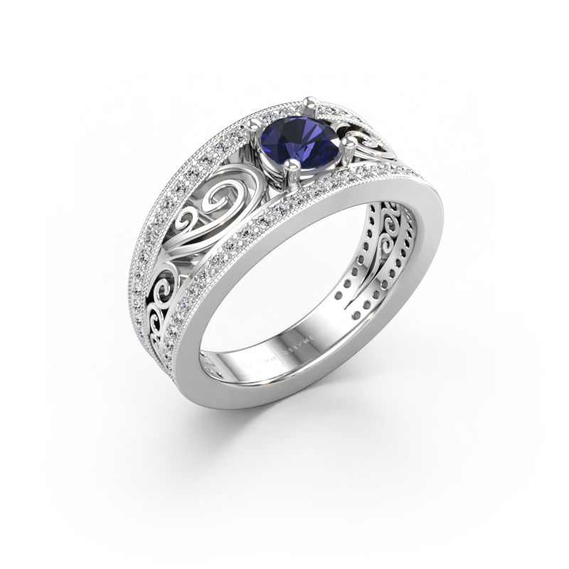 Immagine di Anello Julliana 585 oro bianco Zaffiro 5 mm
