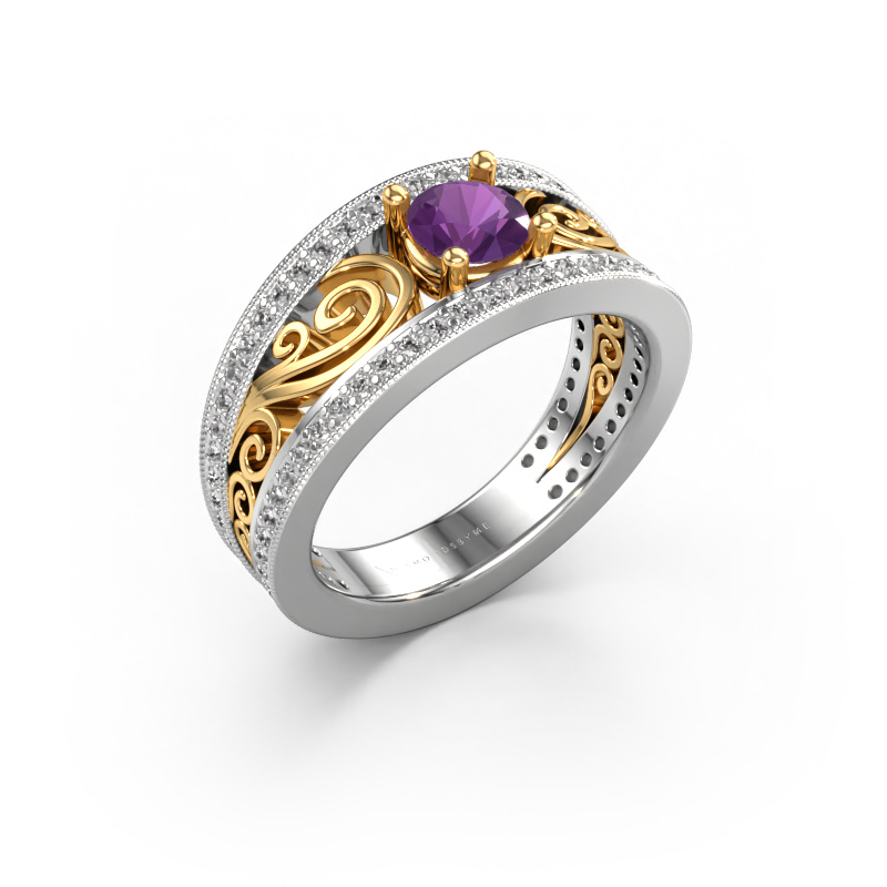 Bild von Ring Julliana 585 Weißgold Amethyst 5 mm