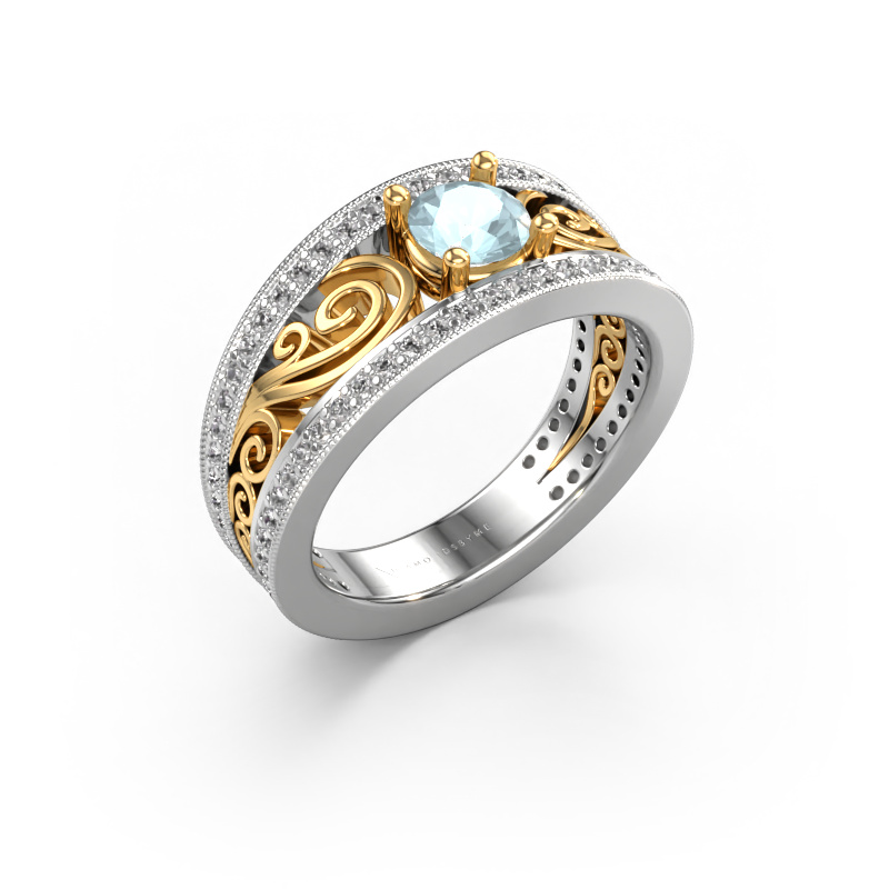 Image of Ring Julliana 585 white gold Aquamarine 5 mm