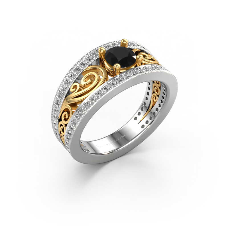 Bild von Ring Julliana 585 Weißgold Schwarz Diamant 1.01 crt