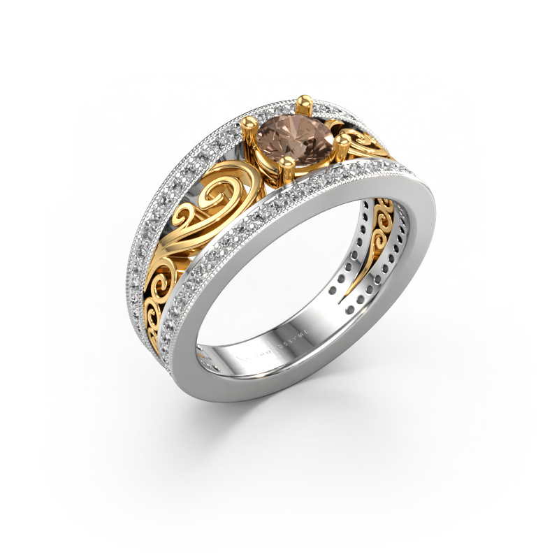 Bild von Ring Julliana 585 Weißgold Braun Diamant 0.91 crt