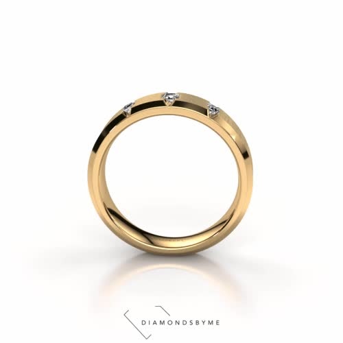 Image of Men's ring Justin 585 white gold Smokey quartz 2.5 mm