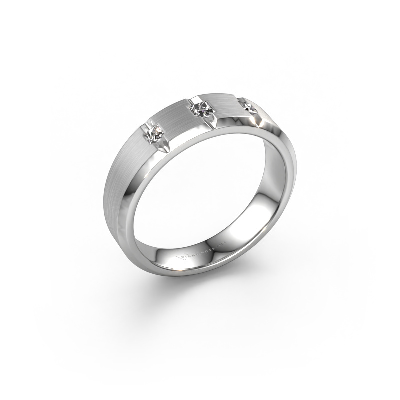 Image of Men's ring Justin 585 white gold Lab-grown diamond 0.20 crt