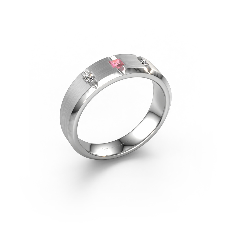 Bild von Männerring Justin 950 Platin Turmalin rosa 2.5 mm