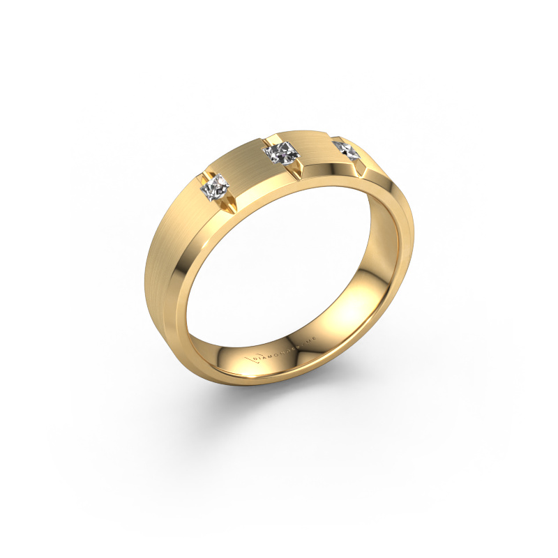 Image of Men's ring Justin 585 gold Diamond 0.20 crt