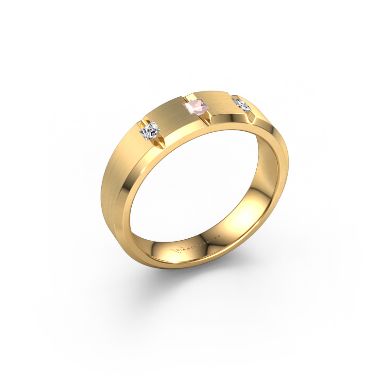 Image of Men's ring Justin 585 gold Morganite champagne 2.5 mm
