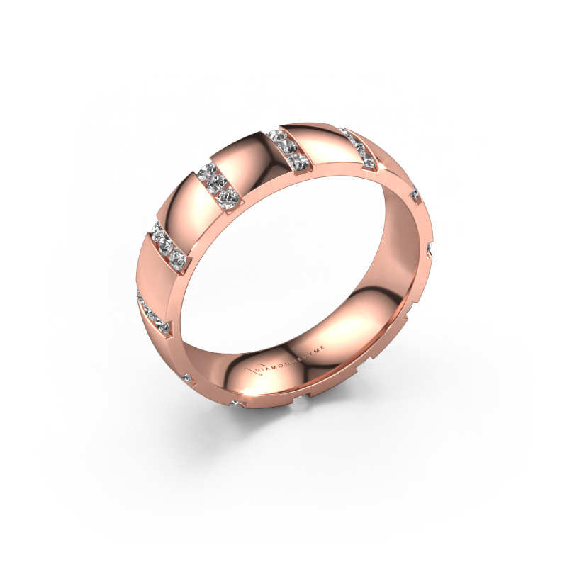 Image of Weddings ring Juul 585 rose gold ±0.20x0.08 in Diamond