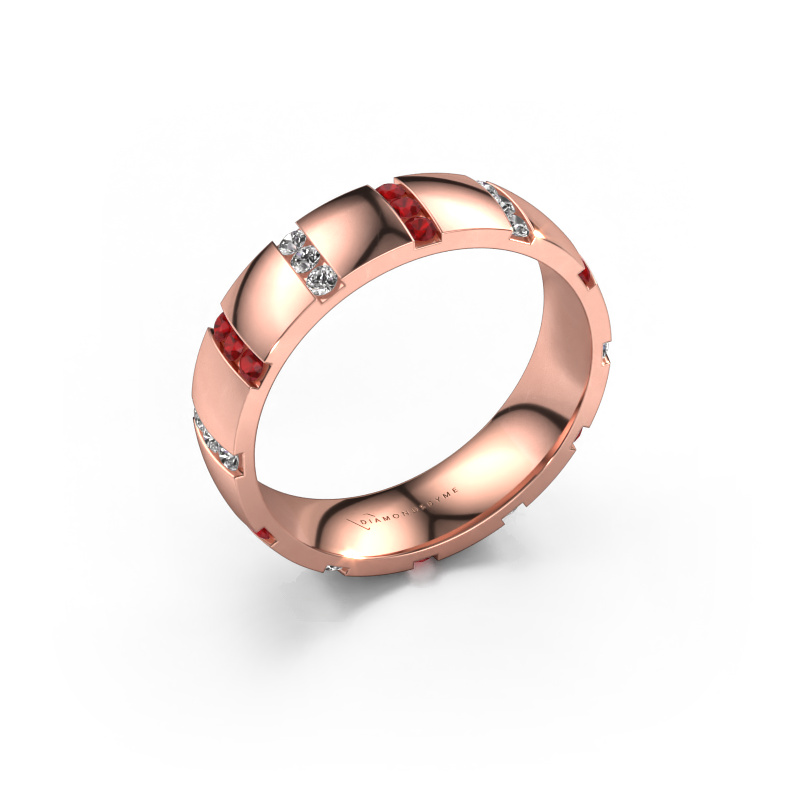 Image of Weddings ring Juul 585 rose gold ±5x1.8 mm Ruby