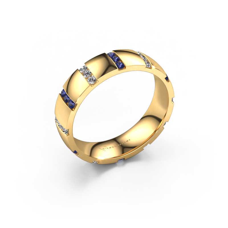 Image of Weddings ring Juul 585 gold ±0.20x0.08 in Sapphire