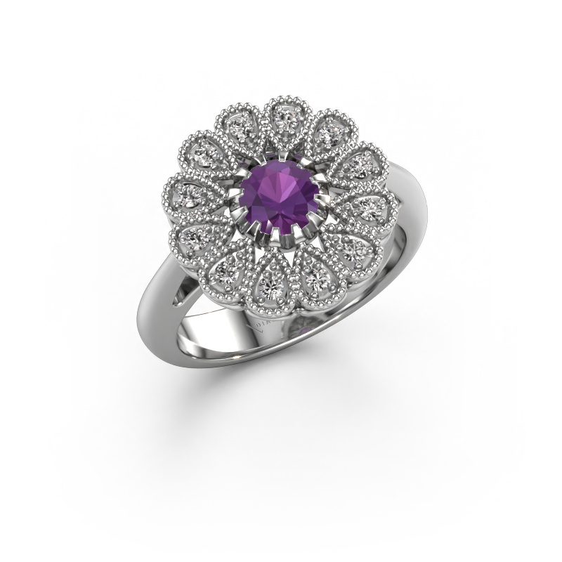 Bild von Verlobungsring Kaat 950 Platin Amethyst 5 mm