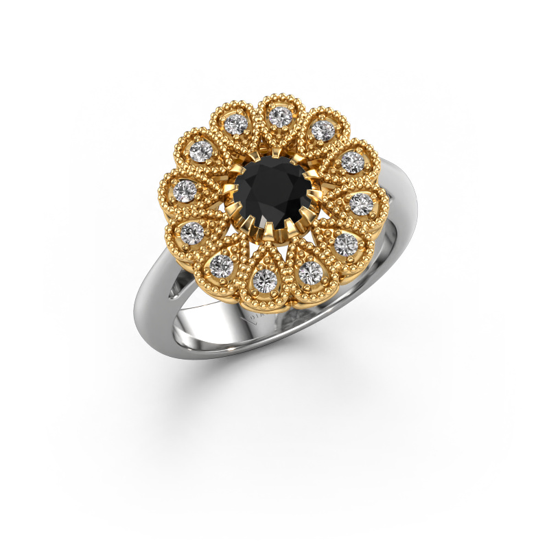 Bild von Verlobungsring Kaat 585 Weißgold Schwarz Diamant 0.78 crt