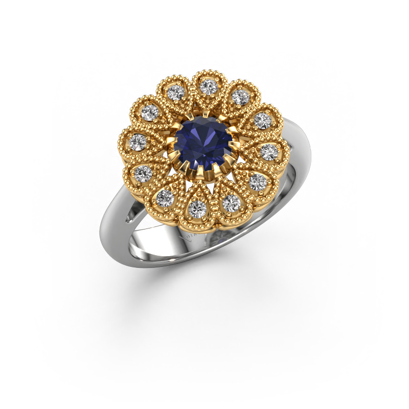 Image of Engagement ring Kaat 585 white gold Sapphire 5 mm