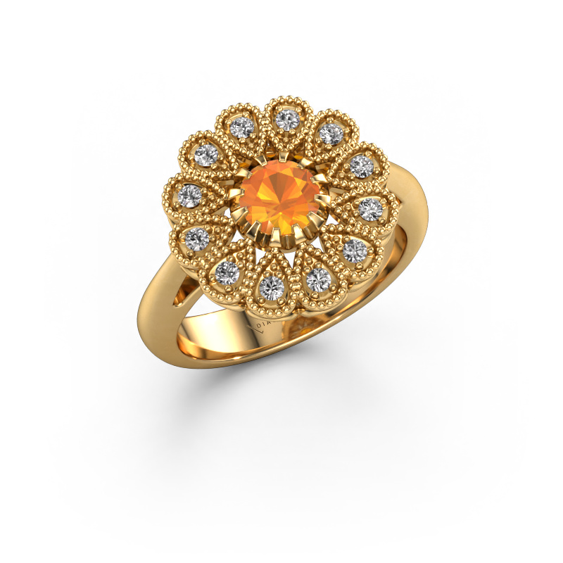 Image de Bague de fiançailles Kaat 585 or jaune Citrine 5 mm