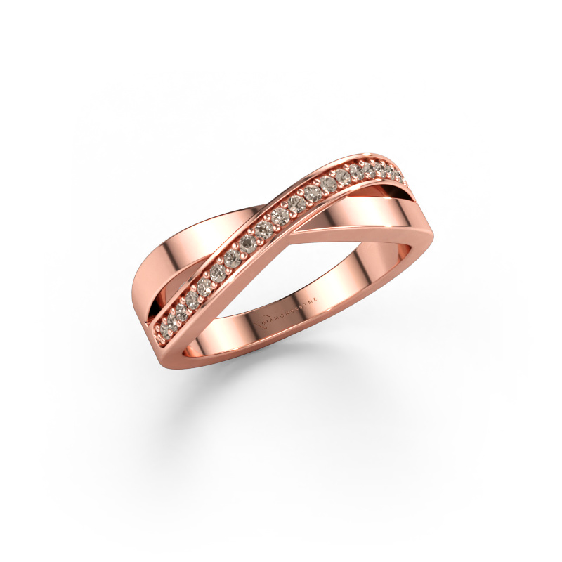 Bild av Ring Kaley 585 roséguld Brun diamant 0.143 crt