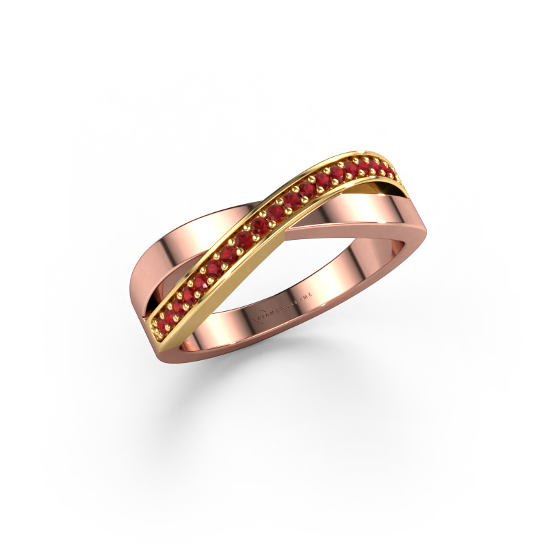 Image of Ring Kaley 585 rose gold Ruby 1.2 mm