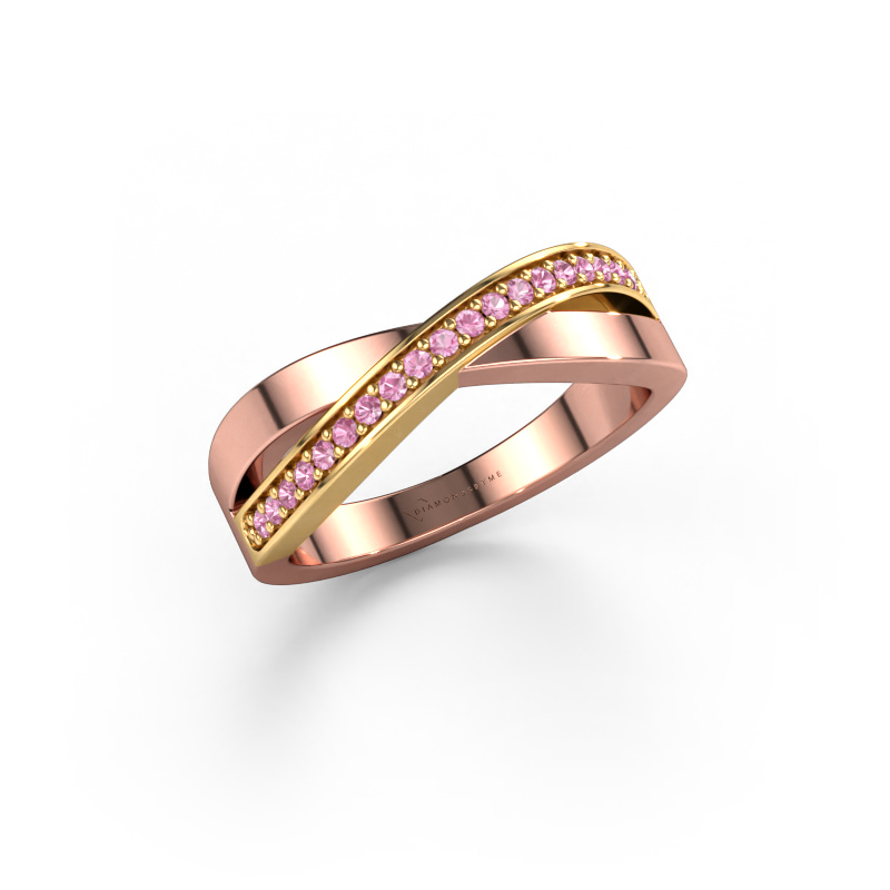 Image of Ring Kaley 585 rose gold Pink sapphire 1.2 mm