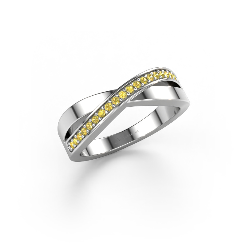 Image of Ring Kaley 950 platinum Yellow sapphire 1.2 mm