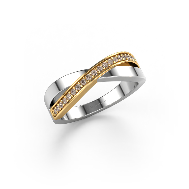 Image of Ring Kaley 585 white gold Brown diamond 0.143 crt