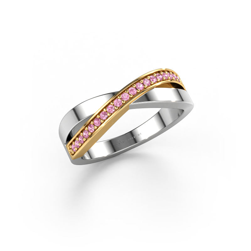 Image of Ring Kaley 585 white gold Pink sapphire 1.2 mm