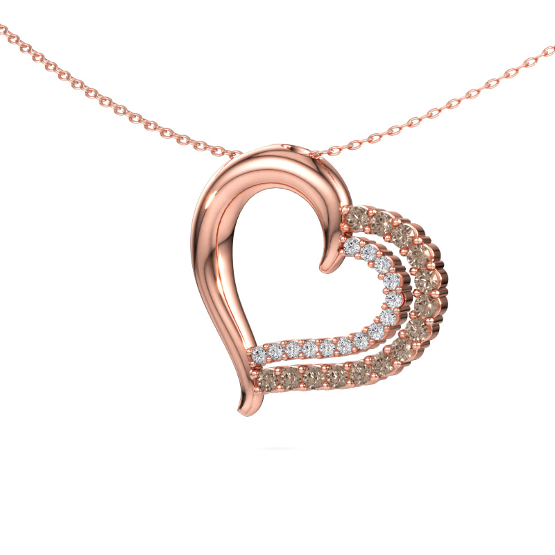 Bild av Halsband Kandace 585 roséguld Brun diamant 0.56 crt