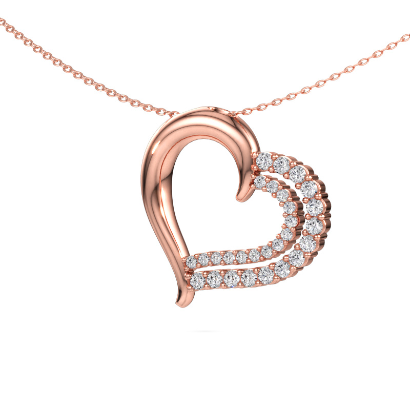 Bild av Halsband Kandace 585 roséguld Diamant 0.56 crt