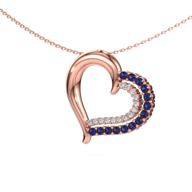 Immagine di Collana Kandace 585 oro rosa Zaffiro 1.9 mm