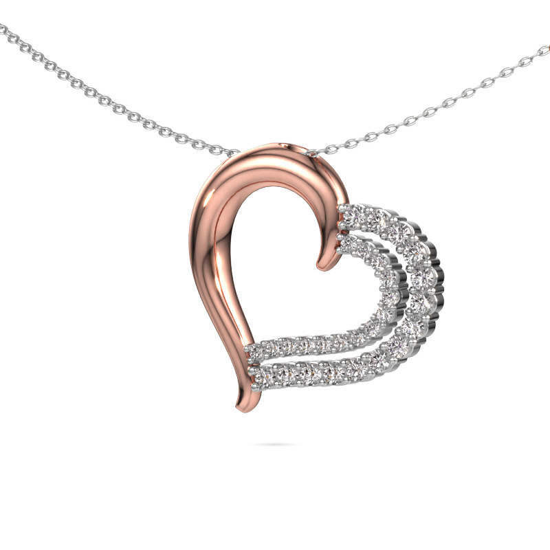Image of Necklace Kandace 585 rose gold Zirconia 1.9 mm