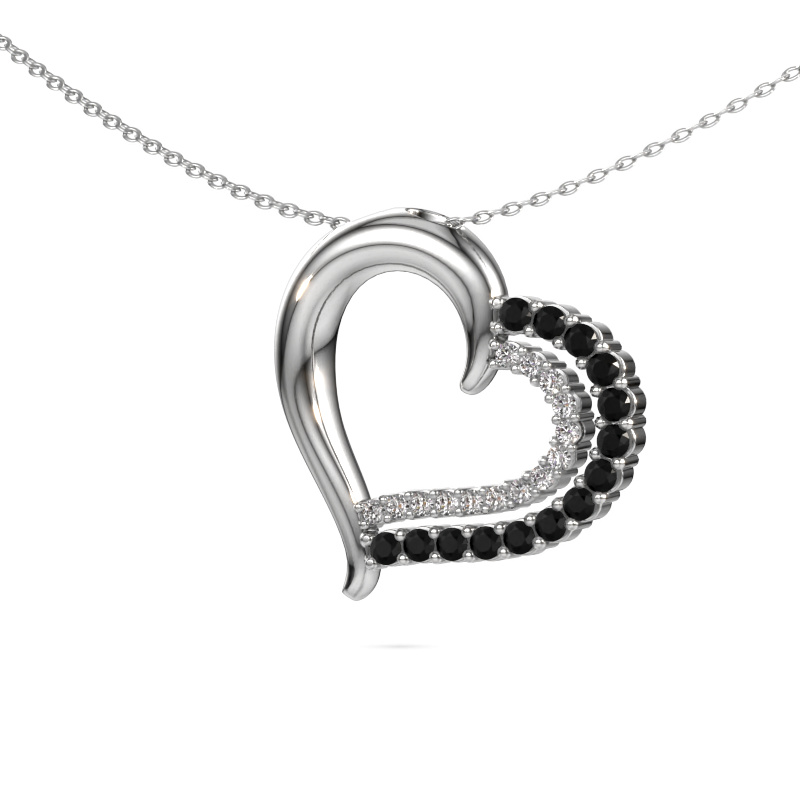 Bild von Halskette Kandace 585 Weißgold Schwarz Diamant 0.638 crt